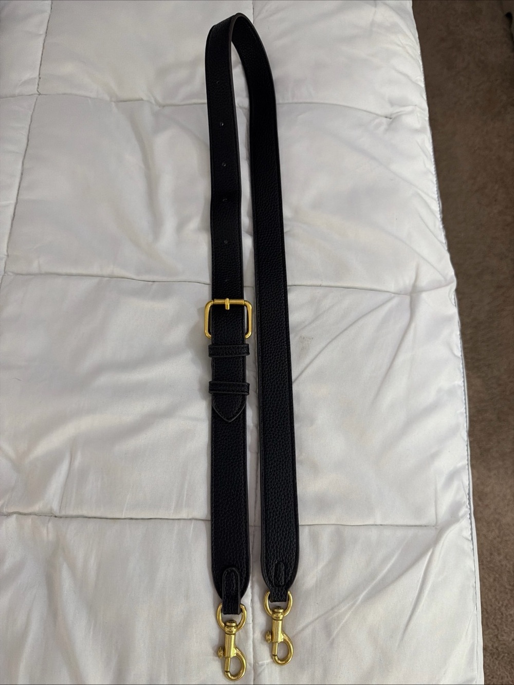 Coach Black Leather D Ring Adjustable Removable Purse Strap - Picture 2 of 5
